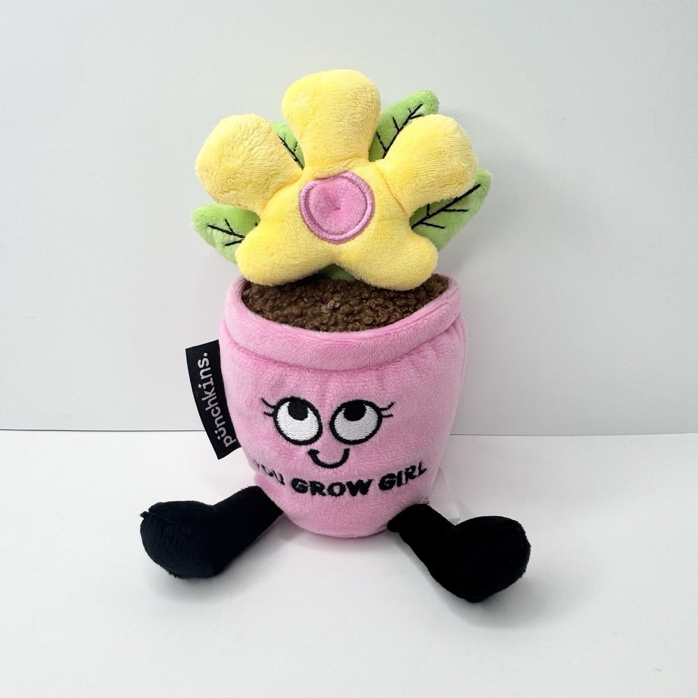 Punchkins Potted Plant Plush Beanbag Stuffed Toy Floppy Legs You Grow Girl 7.5"